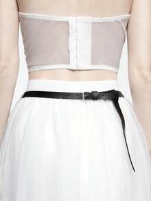 ROMWE Goth 1 pieza Cinturón estilo gótico para vestido con estrella de cinco puntas hueca decorada, de uso versátil diario y para Halloween - Cinturón de estrella de cinco puntas con cadena de doble capa de seis velocidades - Ver 7