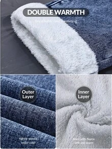 SHEIN ICON Bow Embroidered Washed Straight Leg Jeans - Dark Wash - View 8