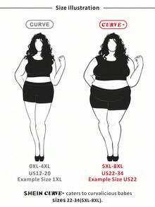 SHEIN CURVE+ Vestido casual de manga larga con cuello redondo y bolsillo, talla grande, para otoño