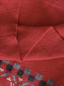 RivetRise Men's Deer & Snowflake Pattern Zip-Up Casual Sweater, Autumn/Winter Knitwear Knit Male Sweater Graphic Men 90s Sweater Retro Men Sweater, Long Sleeve Top - Multicolor - View 7