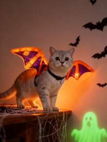 PETSIN 1 bộ trang phục Halloween hình cánh dơi cho thú cưng - trái cam - Xem 2