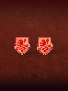 HARRY POTTER X SHEIN Un par de pendientes de moda en color rosa - Rojo - Ver 1