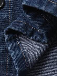 FRIFUL Women's Casual Button-Up Long Sleeve Denim Jacket - Blue - View 7