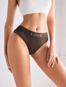 EasyFave 3件套无缝性感镂空女士丁字裤 - 彩色 - 查看 2