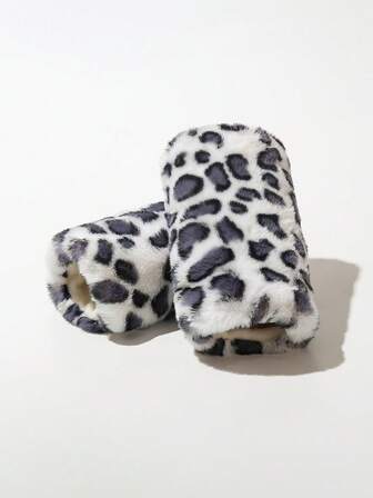 Kawaii 1 Paar Leoparden-Muster fingerlose Handschuhe, warm