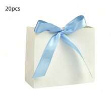 10个/20个/50个装纸质迷你礼品袋，婚礼礼品袋（带蝴蝶结丝带），生日派对礼品包装，购物袋，派对礼品袋，派对回礼，生日装饰，派对礼品装饰，婚礼派对装饰用品，新娘送礼会回礼，婚礼宾客礼品 - 彩色 - 查看 14
