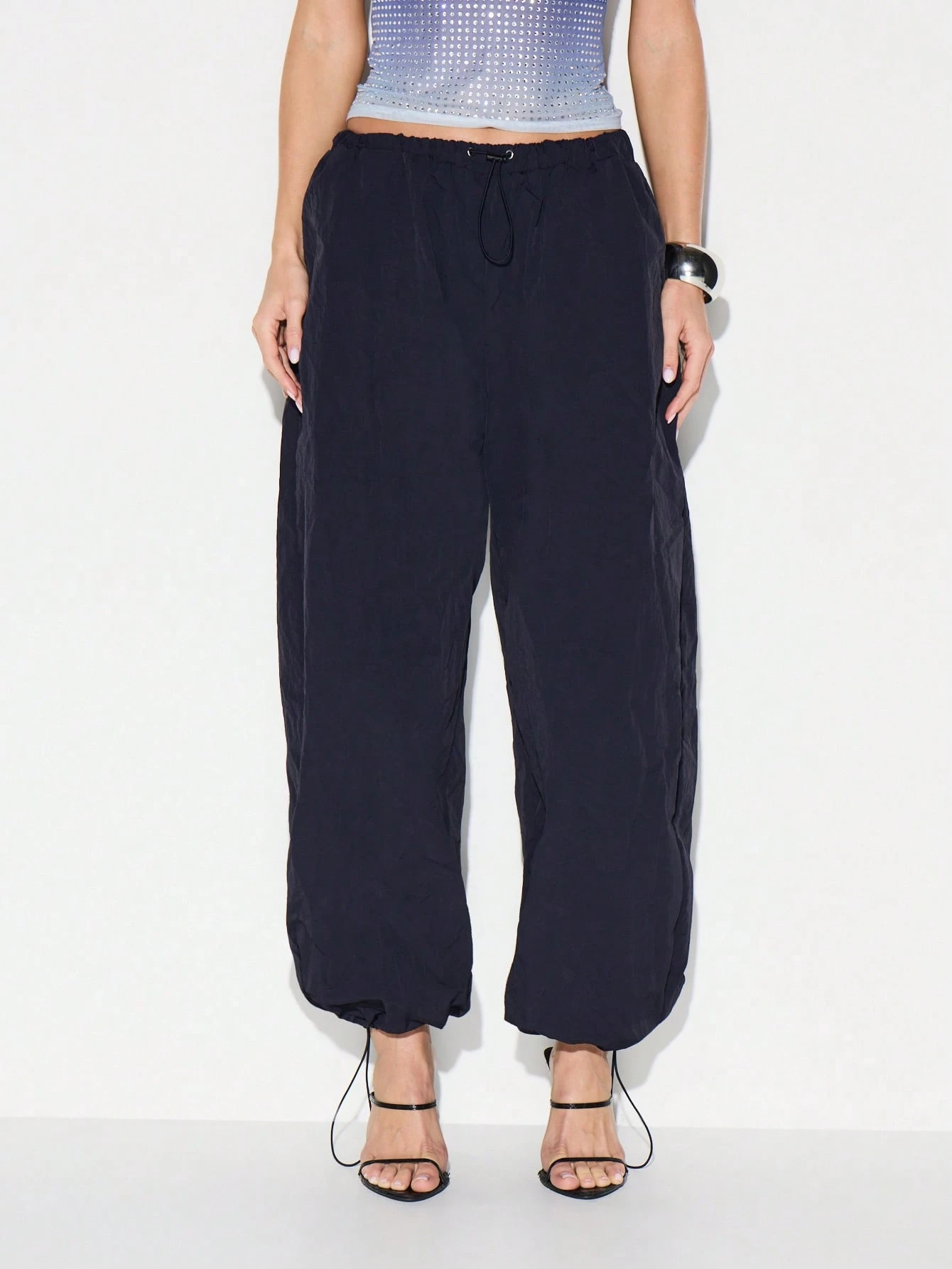 KIZN Palazzohose mit weitem Bein und Kordelzug