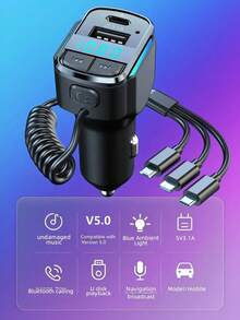 JMMO 3.1A Multi-Functional Portable Car Charger & Car Audio Player