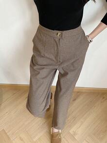 SHEIN PETITE 女士时尚修身长西装裤，秋冬