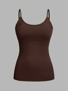 SHEIN EZwear 4pcs/Set Casual Minimalist Camisole Tank Tops For Women, Suitable For Summer - Multicolor - View 8