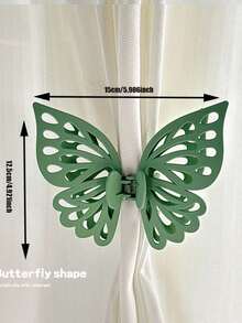 Joivida 1pc Butterfly Shape Curtain - Home Living Room Bedroom Room Curtain Fixer, Bedroom And Living Room Decor Accessory, Home Decor Good Bow Curtain,Christmas, Valentine's Day - Multicolor - View 3