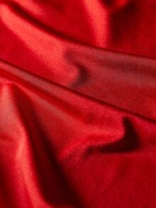 Viva Relle Plus Size Furry Sleeve Patchwork Dresswinter Christmas Summer Party Elegant New Year - Red - View 6