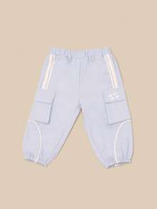 SUMWON Conjunto de sudadera con capucha y pantalón jogger para bebé niña con detalles de bolsillo de carga con estampado de estrellas, atuendo de invierno cómodo - Multicolor - Ver 4
