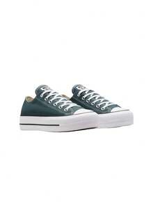 Converse Chuck Taylor All Star Lift Platform Canvas Low Women's Sneakers Blue A12595C - 真像牙/天然象牙 - 查看 2