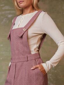 Athîral Women's Autumn Pleated Cargo Pocket Wide Leg Loose Casual Jumpsuit - Multicolor - View 5