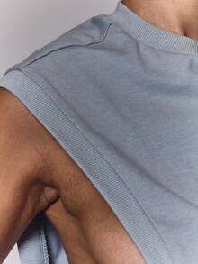 MUSERA Canotta senza maniche con scollo aperto, adatta per autunno, inverno, uscite serali, casual, streetwear, vacanze, feste, primavera ed estate - Grigio - Visualizzare 6