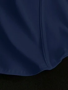 EMERY ROSE 女式纯色 Polo 领短袖休闲百搭 T 恤 - 藏蓝色 - 查看 3