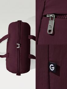 GLOWMODE 16L Max Large Capacity Carry Dual-Strap Duffle Zippered Bag Daily Active Casual Fall Winter - Burgundy - View 6