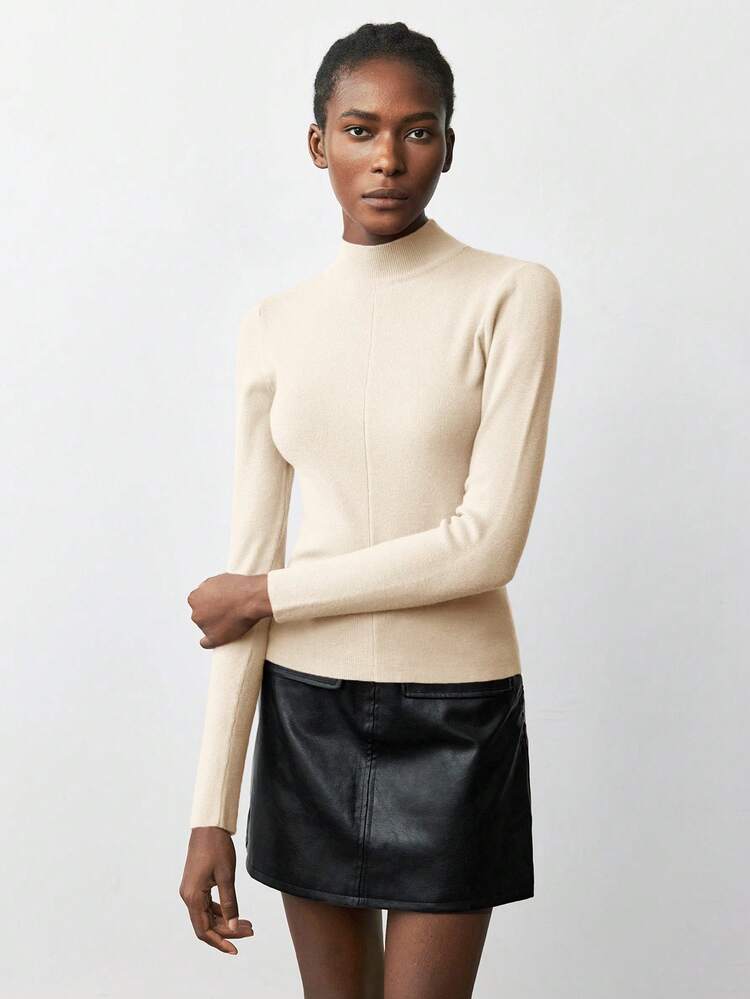 SHEIN Maija MAIJA Casual Oversized Drop Shoulder Crew Neck Knit Sweater