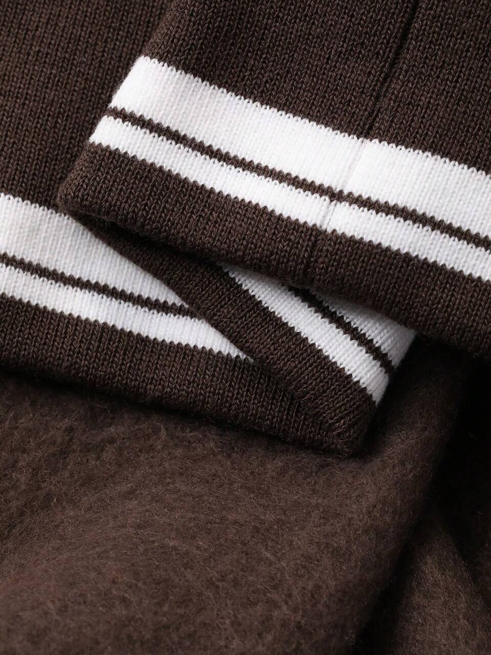 Women's Casual Business Patchwork Contrast Color Fleece Sweatshirt, Fashion & Versatile, Autumn/Winter