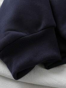 少女落肩拉链半开襟卫衣