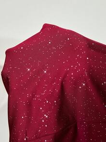 Bluhae Vestido largo de manga larga elegante, sexy y minimalista para fiesta para mujer - Burdeos - Ver 7