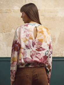 lacRébo Pull à motif floral tout-sur-tout, style français décontracté, style parisien - Multicolore - Voir 2
