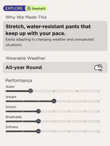 OutZeal 女式无 PFC 防水弹力喇叭裤绿色户外徒步露营裤 - 綠色 - 查看 4