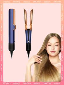 JMMO Hair Dryer Straightener 2-In-1 Rapid Drying Hairdryer Anion Hair Straightener Iron Anti-Scalding Hair Dryer Brush For Home Dormitory Salon Use - EU F Type Plug(220-240V) - View 2