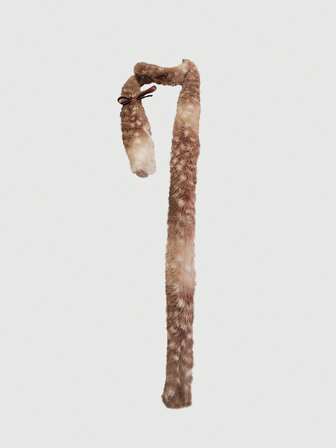 Fairycore 1 Bufanda de piel sintética Y2K con lazo esponjoso y degradado, bufanda suave para el cuello de mujer para otoño e invierno