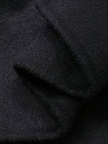 Dazy-Less 女士优雅时尚厚款长款羊毛混纺大衣，商务休闲，秋冬