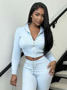 Alexandranx Suéter de cuello alto con cremallera, de manga larga y ajustado, para otoño, estilo campestre y acogedor, ideal para volver al colegio, casual y para estar en casa, en color caramelo, para uso en invierno, en la oficina o en Navidad