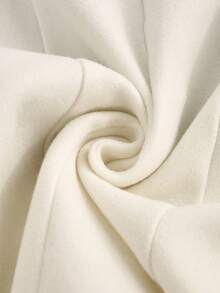 Franclia 女士优雅羊毛大衣，翻领设计，长袖，配腰带，适合秋冬季穿着。 - 白色 - 查看 3