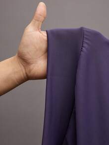 Activina 女式拉链 Polo 领宽松运动衫 - 紫色 - 查看 5