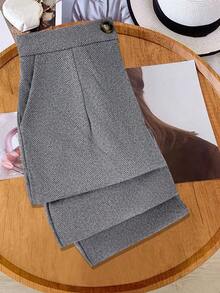 Franclia Women's Fashionable Slim-Fit Long Suit Pants, Winter