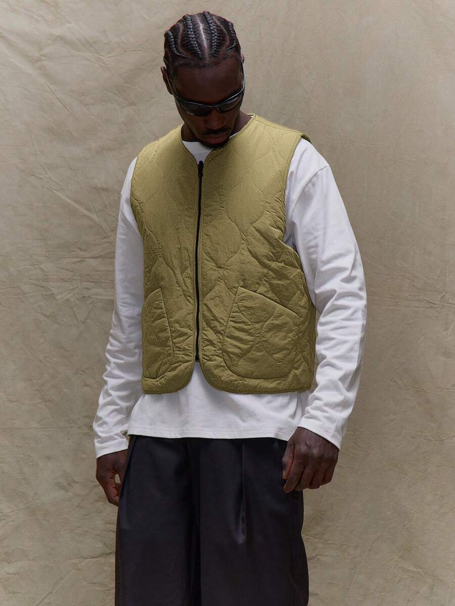 Musero 男士双面轻薄加厚拉链背心冬季外套春夏季节日度假