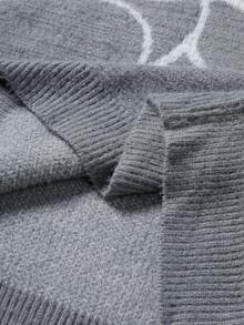 Manfinity Hypemode Men's Casual Drop Shoulder Crew Neck Sweater, Fall/Winter - Multicolor - View 6