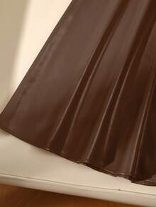 GlowEve Women's Fashionable Versatile Solid Color Skirt, Suitable For Commuting