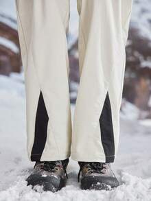 SHEIN In My Nature 女式直筒宽松徒步裤，带口袋和拉链设计 - 杏色 - 查看 8