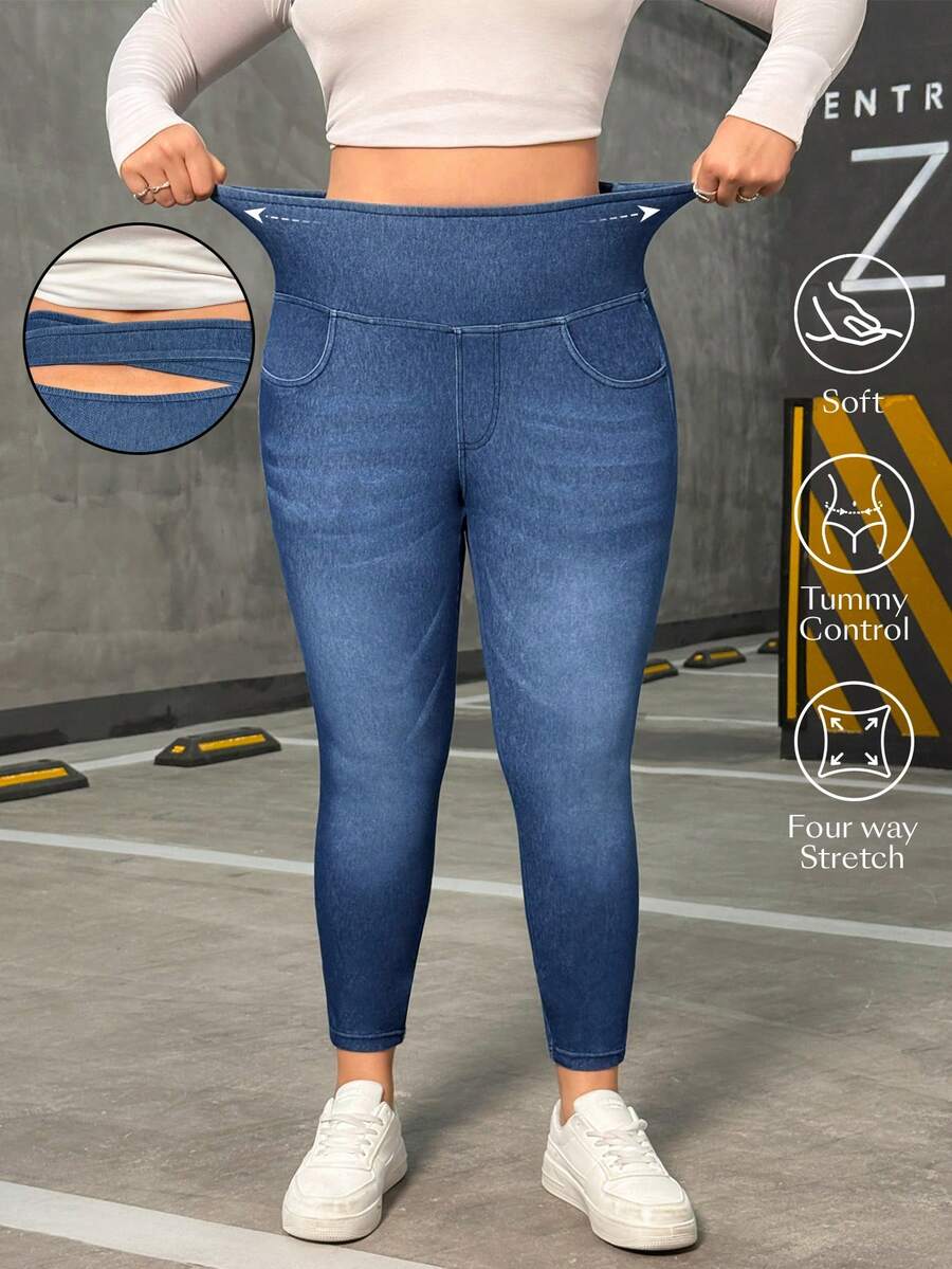 Flexra Jeans skinny casual élastique grande taille, toutes saisons