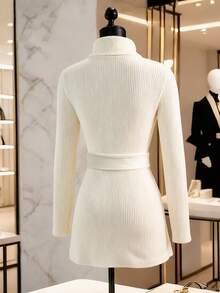 GlowEve Damska lekka kurtka casualowa, jesienna - Beżowy - Zobacz 2