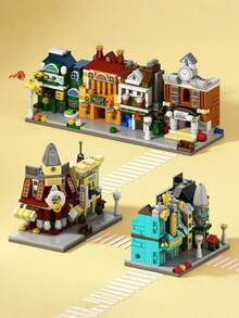 Pieces Big Size ABS Material Creative DIY Multicolor City Street Scene Building Blocks For Adults Home Office Decoration Model Kit Collectible Hot