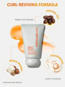 SHEGLAM HAIR Keep It Up Curl Protect & Hold 2-In-1 Styling Treatment,Styling Cream,Soft Hold Lotion,Prep Shiny Blowouts,Defines Curls,Eliminates Frizz,Leave In Conditioner And Heat Protectant,Heat Protection Up To 450°F/230°C,Clump-Free & Frizz-Free,Level-Up Your Hair Game,Lightweight Textures,Quick Absorption,Rose Doux For Hair Styling Birthday Gift Pink Vibe Makeup Party Beach Travel Camping School Campus Festivals Rose Present Girl Charm Best Women's Day Love Yourself Spring Hair Care - Silver - View 7