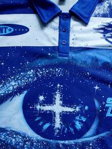 ROMWE MEN Street Life 男士条纹 Polo 领长袖 T 恤，休闲 Polo 衫