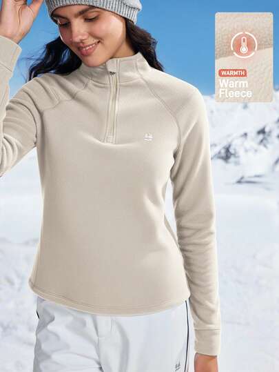 In My Nature Women's Warm Zip-Up Fleece Jacket For Outdoor Use, Autumn/Winter