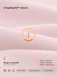 GLOWMODE 35" FeatherFit™-Warm HeatFlow Soft Warm Chill Stretchy High-Rise Waist Flare Leggings Low-Impact Yoga Pilates Studio Daily Casual Valentine's Day - Baby Pink - View 5