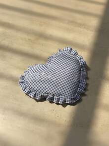 Joivida 1PC Soft And Warm Pillow Inner With Heart Shaped Plaid Pattern Colorful Cushion Cover For Bed Sofa Living Room Bedroom Home Decor All Season Cozy Decor