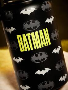 BATMAN X SHEIN 24 Onzas de acero inoxidable, con asa para un fácil transporte, adecuado para gimnasios y viajes - Negro - Ver 8