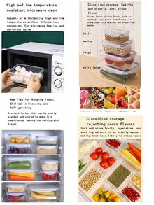 1pc Clear Rectangular Fresh-Keeping Box For Refrigerator, Grains Storage, Kitchen Organizer - transparent color - View 3