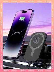 JMMO 15W Car Wireless Charger Compatible With Iphone 12/13/14 /15/16 Series - Black - View 1